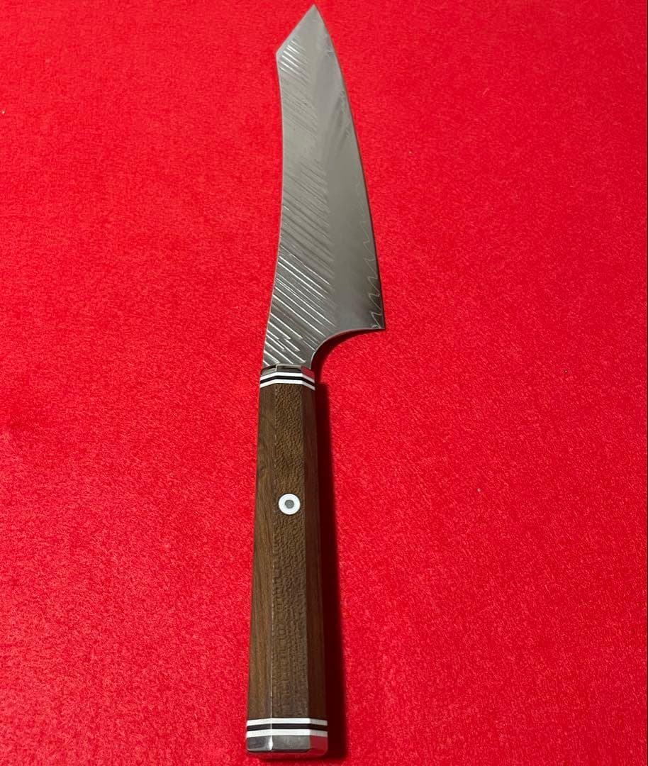 鬼反り切付型 VG10 ダマスカス 牛刀 万能 包丁 230mm 黒檀八角