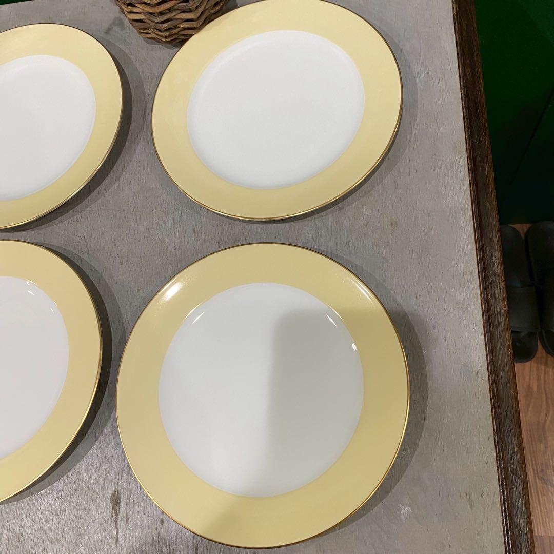 大倉陶園 イエロー デザート皿 19.5cm 食器 セット インテリア