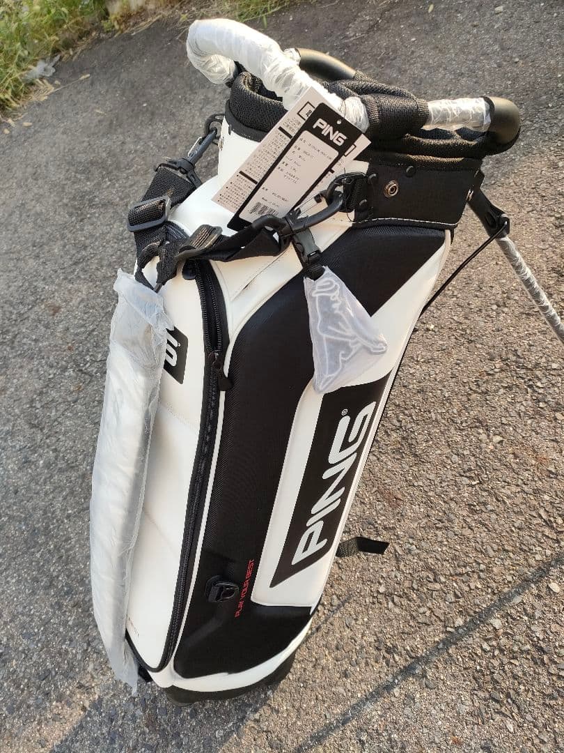 新品希少！PING スタンドキャディバッグ ホワイト/ブラック 定価55000
