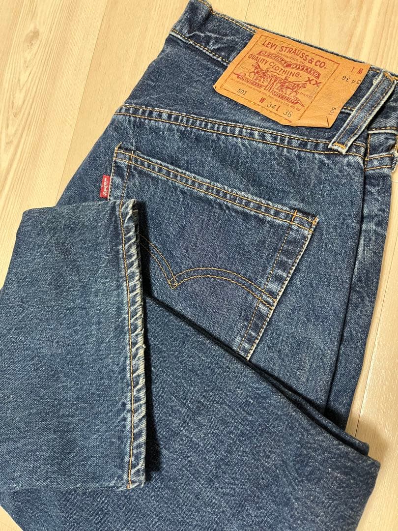 90s リーバイス 501 110周年 バレンシアbigE w34 555 - メルカリ