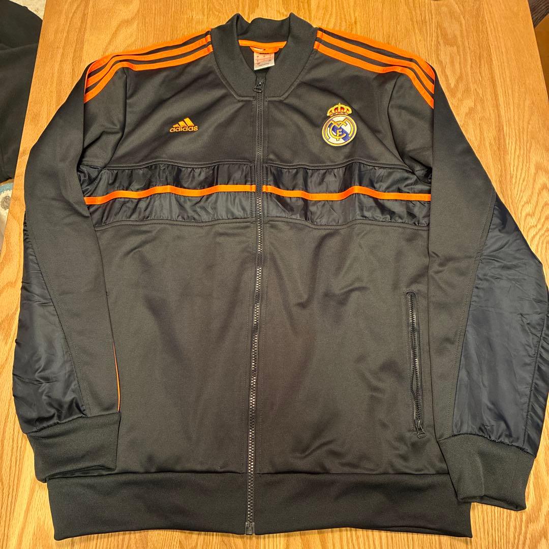 レアル・マドリード adidas ジャケット 黒/オレンジ