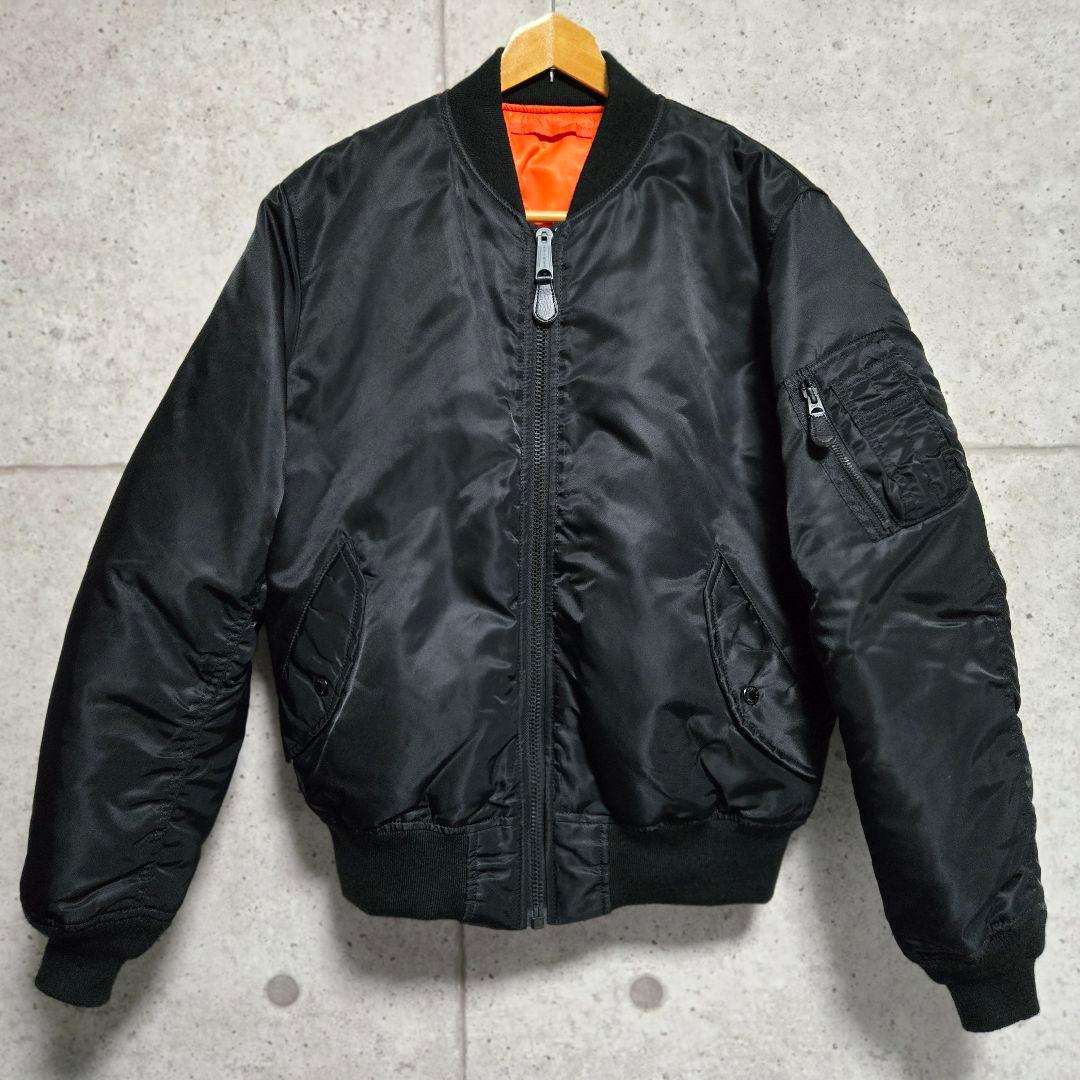 AVIREX MA-1ジャケット コマーシャル Lサイズ ブラック AVIREX（アヴィレックス） MA-1ジャケットコマーシャル メンズフライト