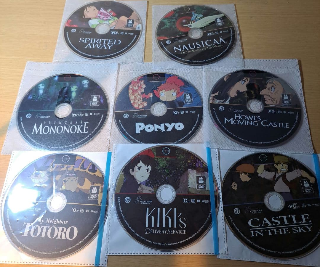 北米板ジブリ　アニメCD8枚セット Yahoo!オークション - 特典ディスクのみ ジブリ DVD 8作品セット トト