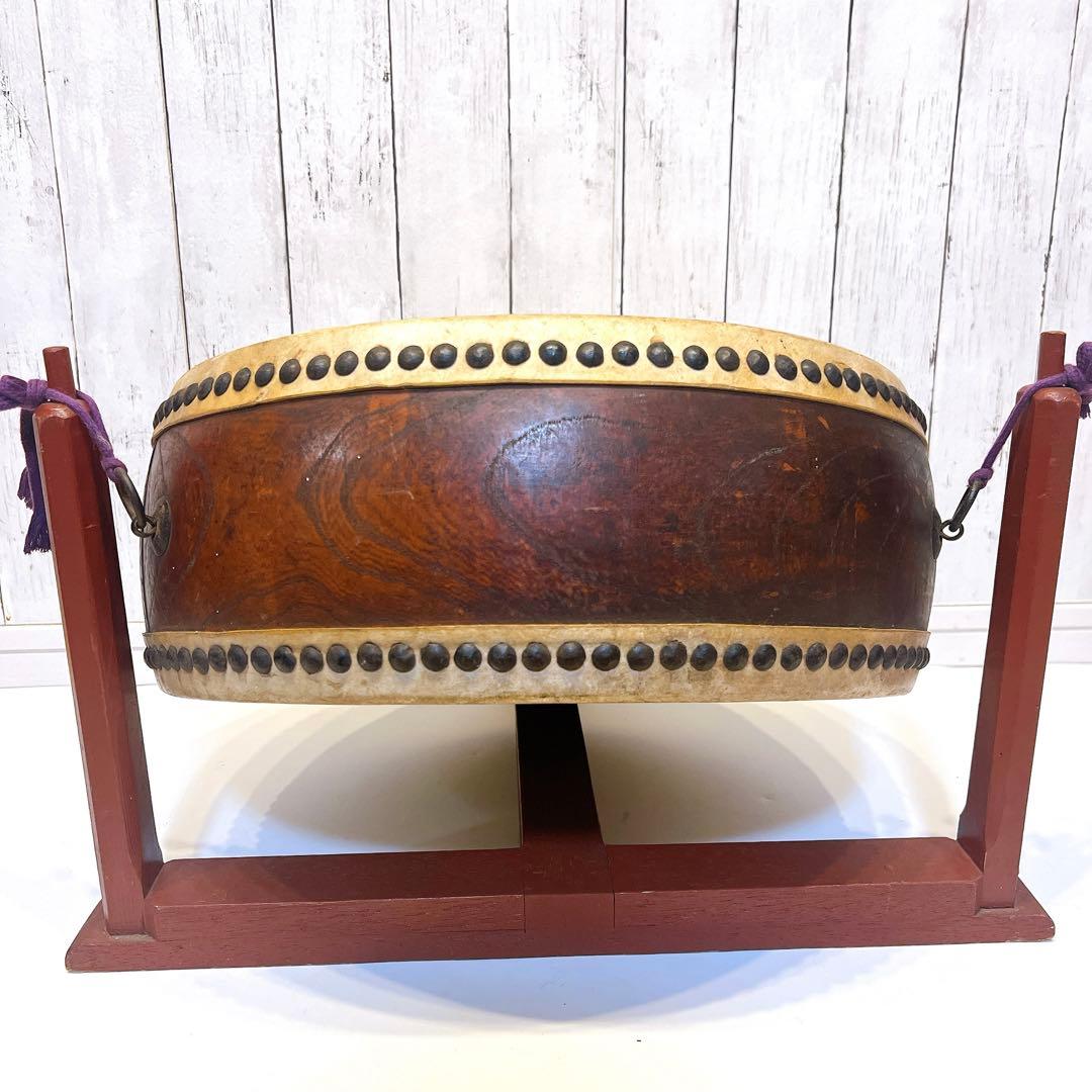 希少】宮本卯之助 特別上鳴保 和太鼓 平太鼓 42.5×17.5cm