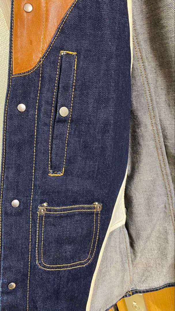 Celt&Cobra レザーカラーデニムジャケット size S