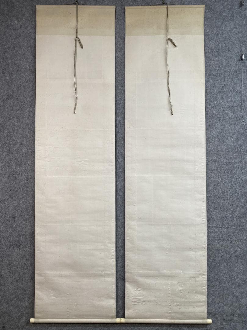 良*様 菅原曇華『達磨画賛』双幅 共箱 茶道具 一行書 臨済宗建