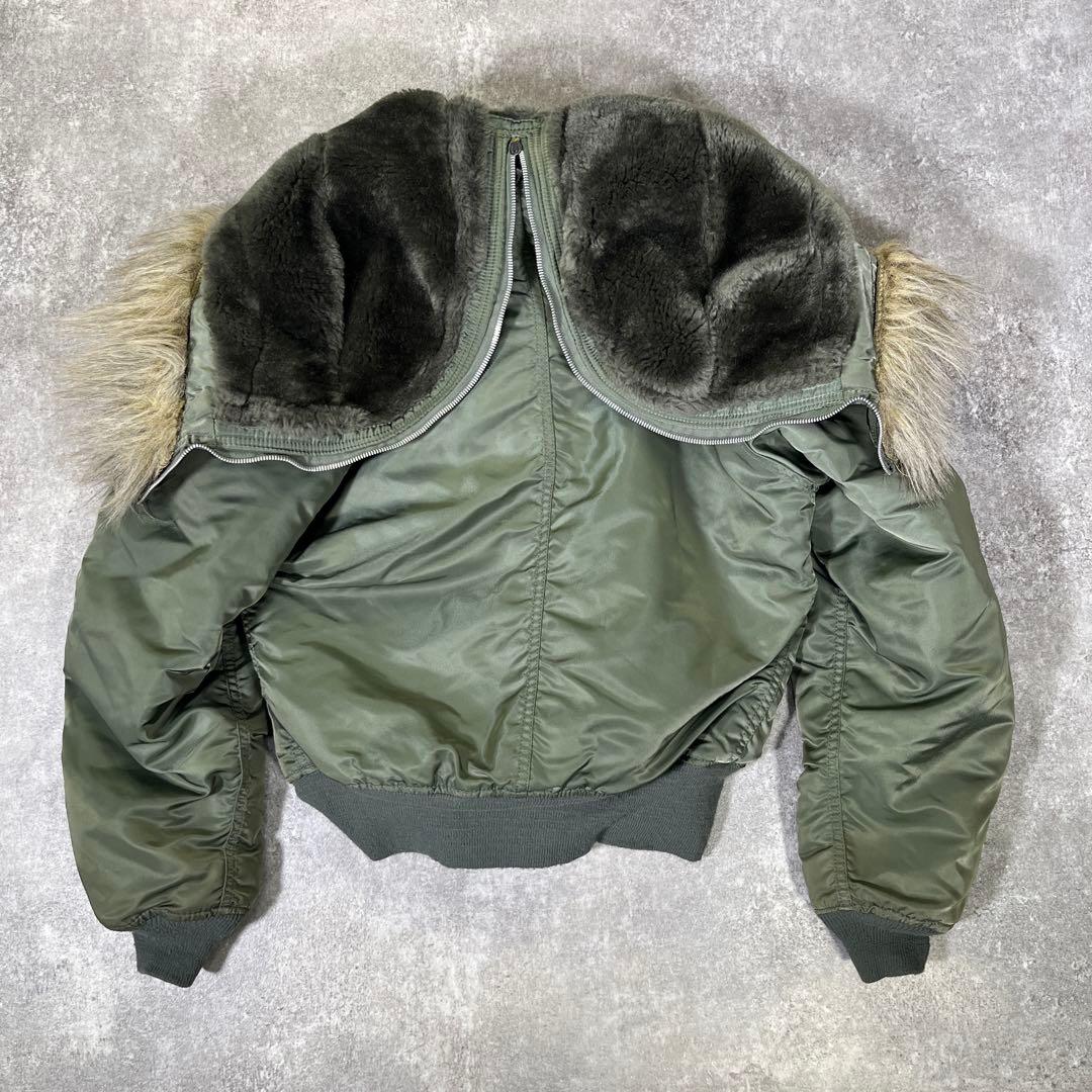 90年代 アメリカ製 N-2B フライトジャケット S 短丈 アルファ社 フード