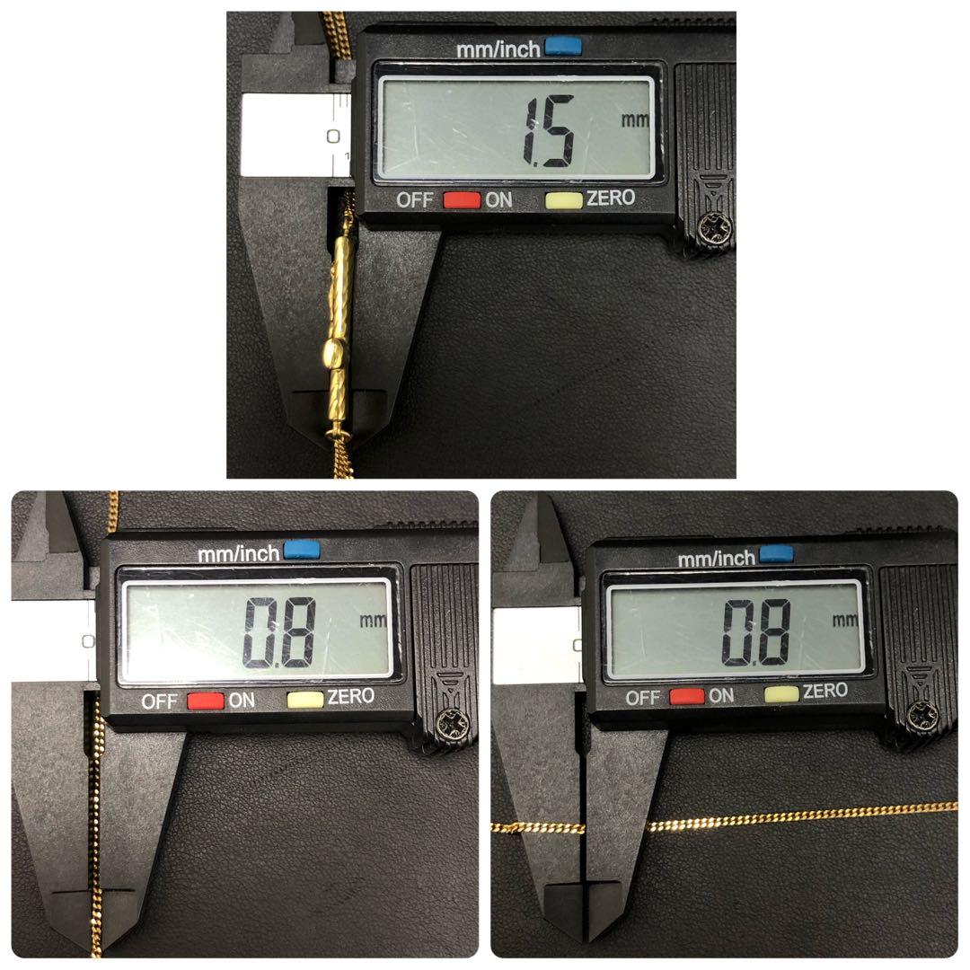 B012118)K18 フィンガーブレスレット YG クロス 18金 チェーン 18金