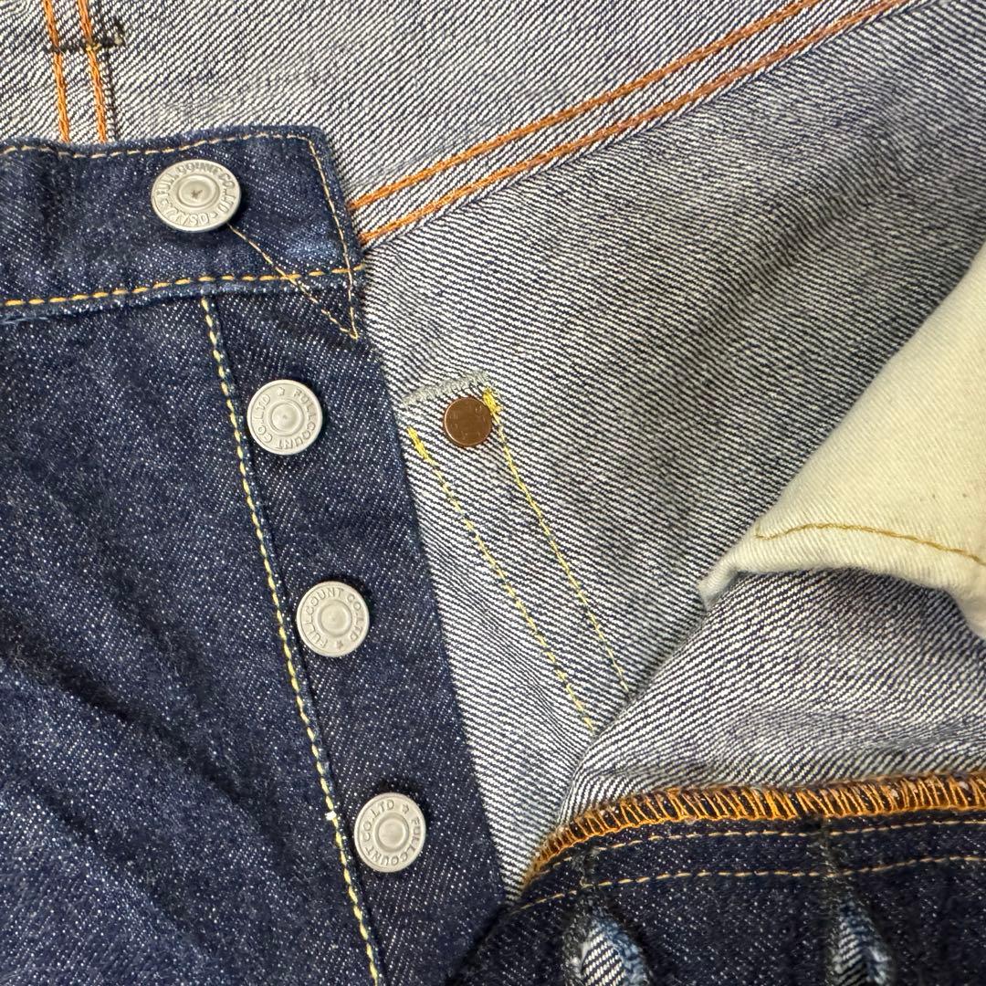 FULLCOUNT 1101 W32 13.7oz ストレートデニム