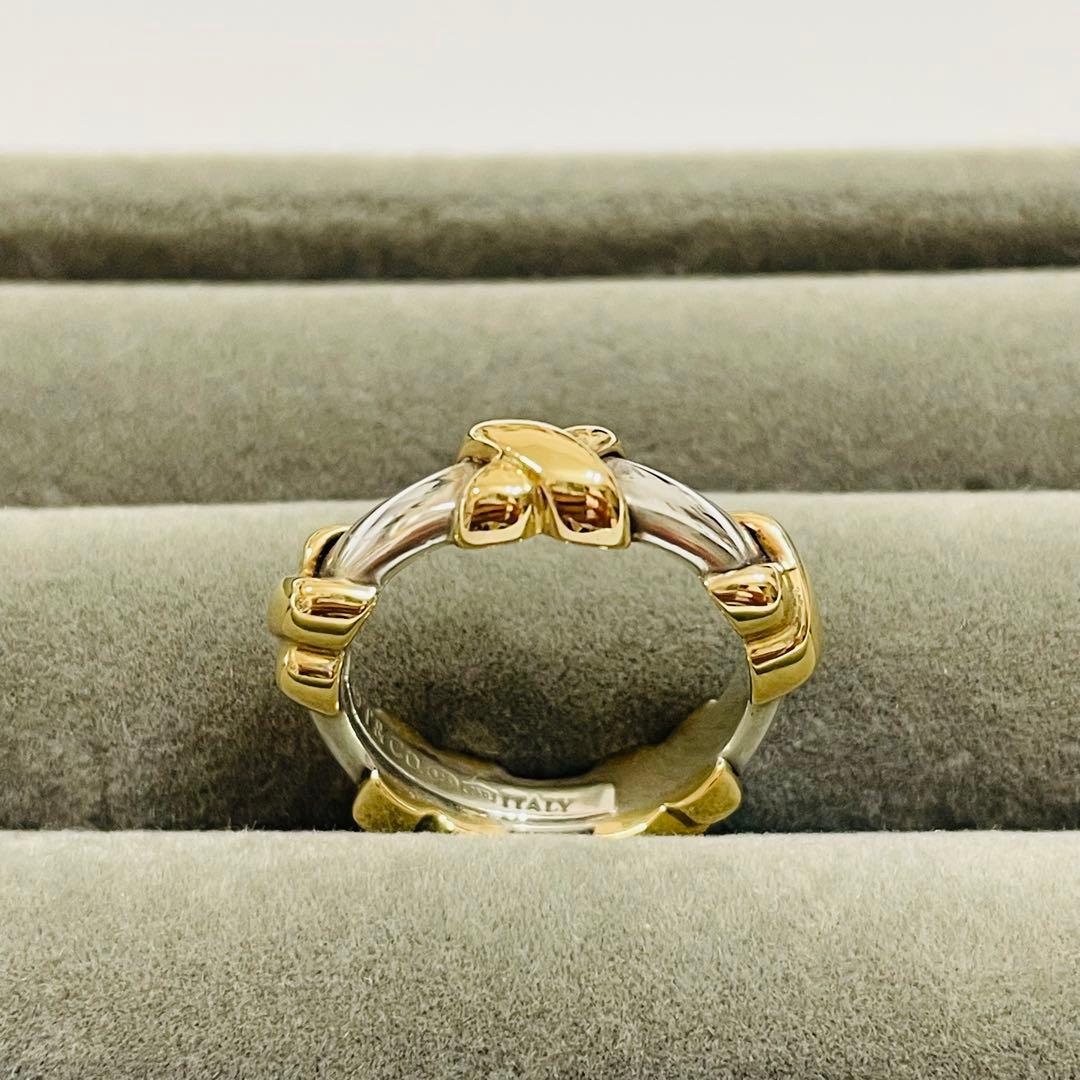 Tiffany ティファニー シグネチャー コンビリング シルバー ゴールド