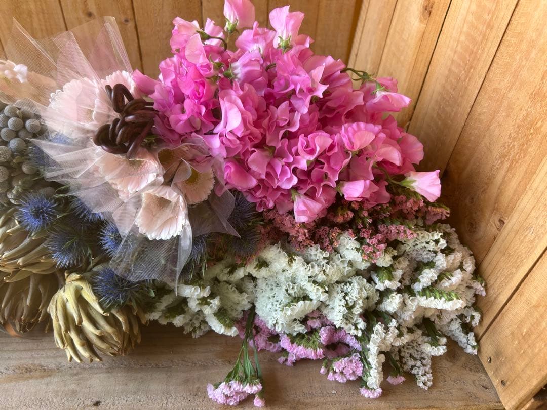 ✨年末お特MIX【C】ラナン スイートピー スターチス スワッグ 生花