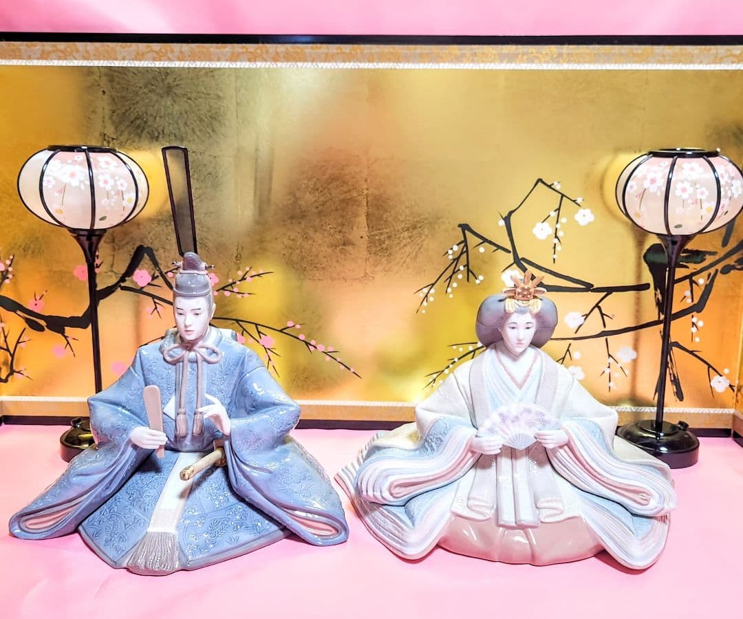 かえ二郎リヤドロ 《極美品》【親王飾り・お内裏様セット】　雛人形セット