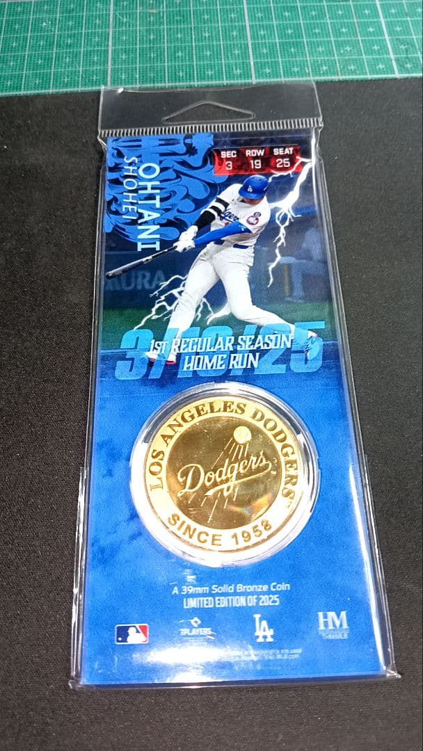 MLB公認 ドジャース大谷翔平 2025公式戦初HR記念 300個限定生産 MLB公認 ドジャース大谷翔平 2025公式戦初HR記念コイン 300個限定生産