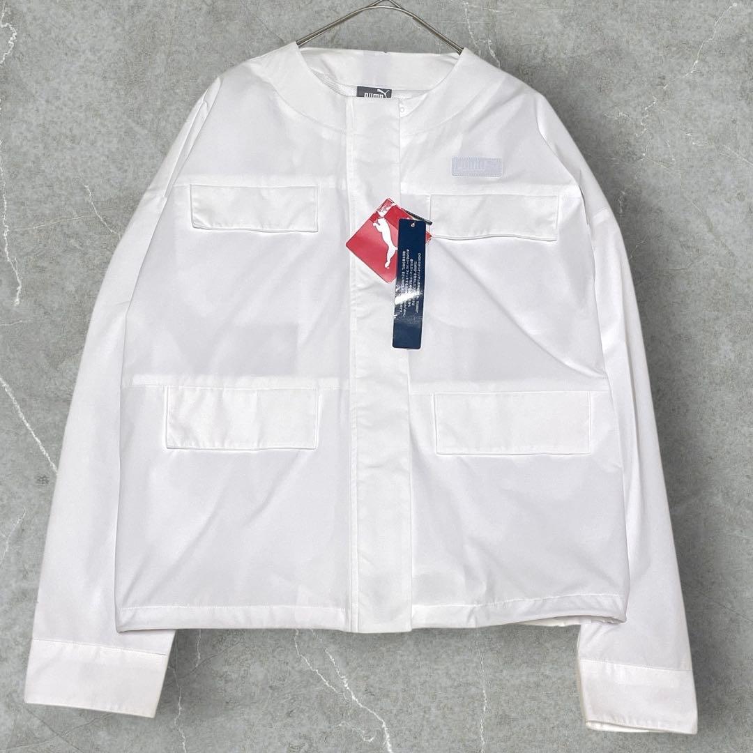 新品PUMA プーマ TEXBRID ゴルフジャケット L 白 ノーカラー pum-20240812-008-2.jpg