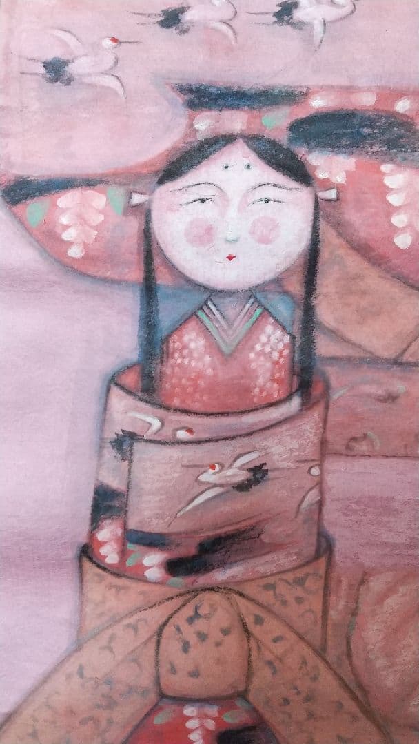 未表装 まくり 秦テルヲ 立雛図 - メルカリ