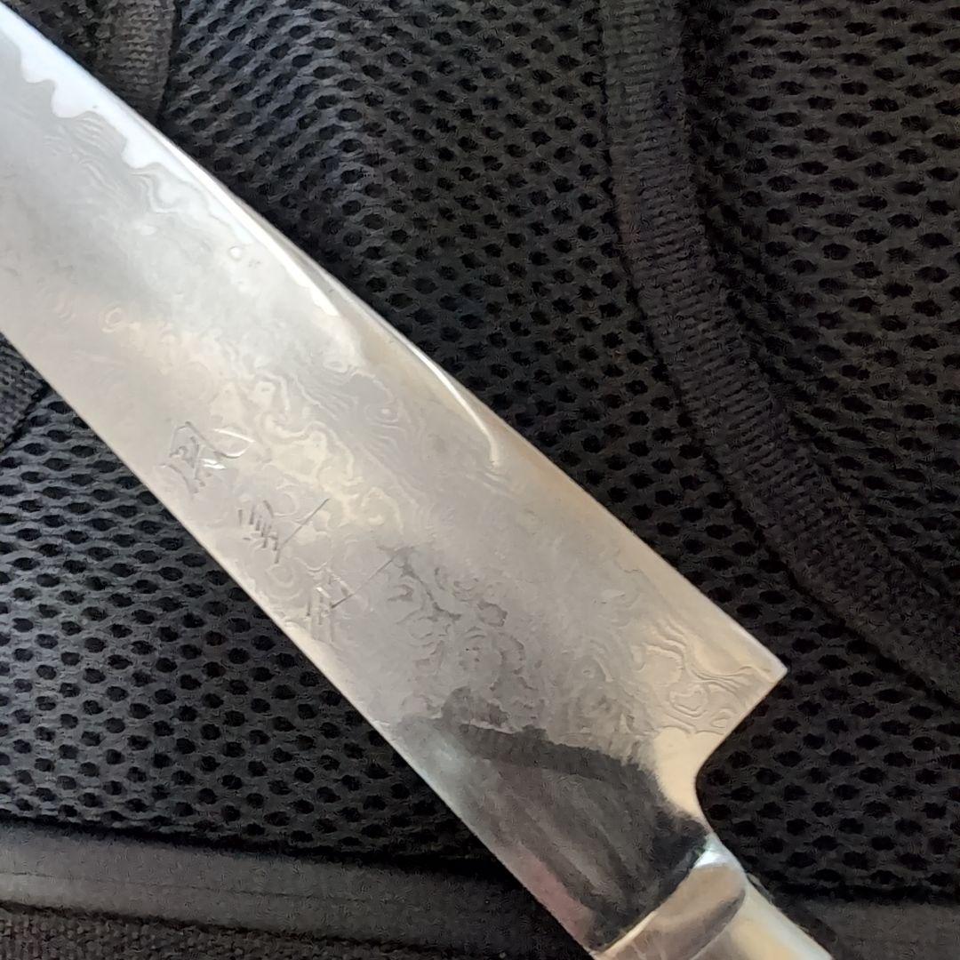 粉末ハイス鋼　ダマスカス 筋引 牛刀 包丁 約27cm(26.5cm)　鳳皇琳
