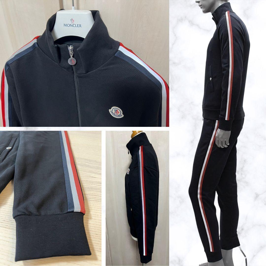 新品未使用☆MONCLER Strippedtricolor ジャージ S 黒色 - メルカリ