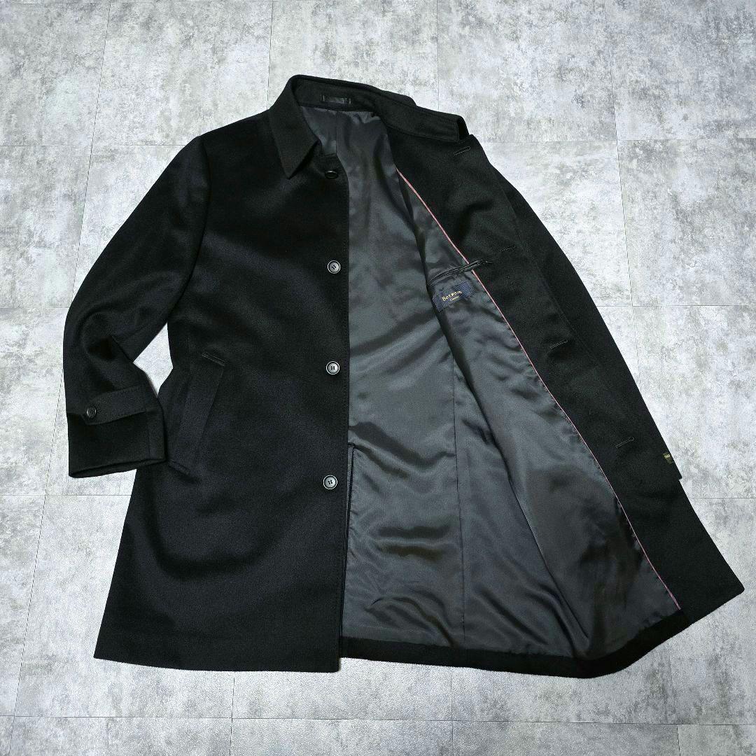 未使用級 archive ステンカラーコート L カシミア混 ウールコート 黒 未使用級 archive ステンカラーコート L カシミア混 ウールコート 黒