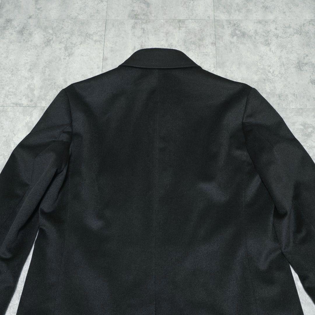 未使用級 archive ステンカラーコート L カシミア混 ウールコート 黒