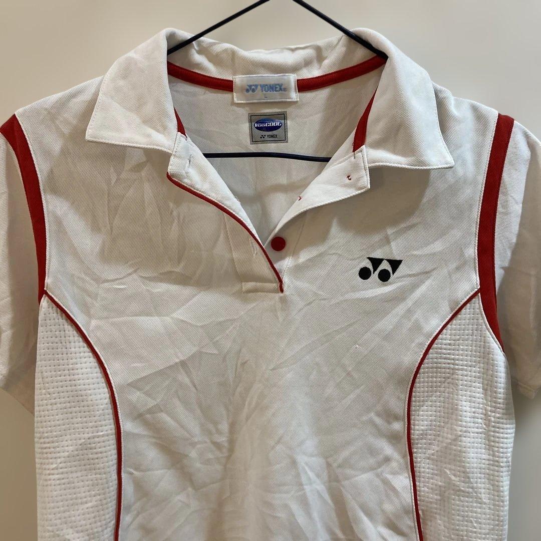K1789 YONEX ポロシャツ L ホワイト レディース L - メルカリ