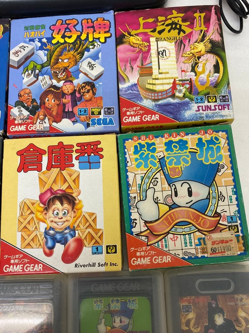 3-2800 SEGAのGame Gear本体と10本のゲームソフト