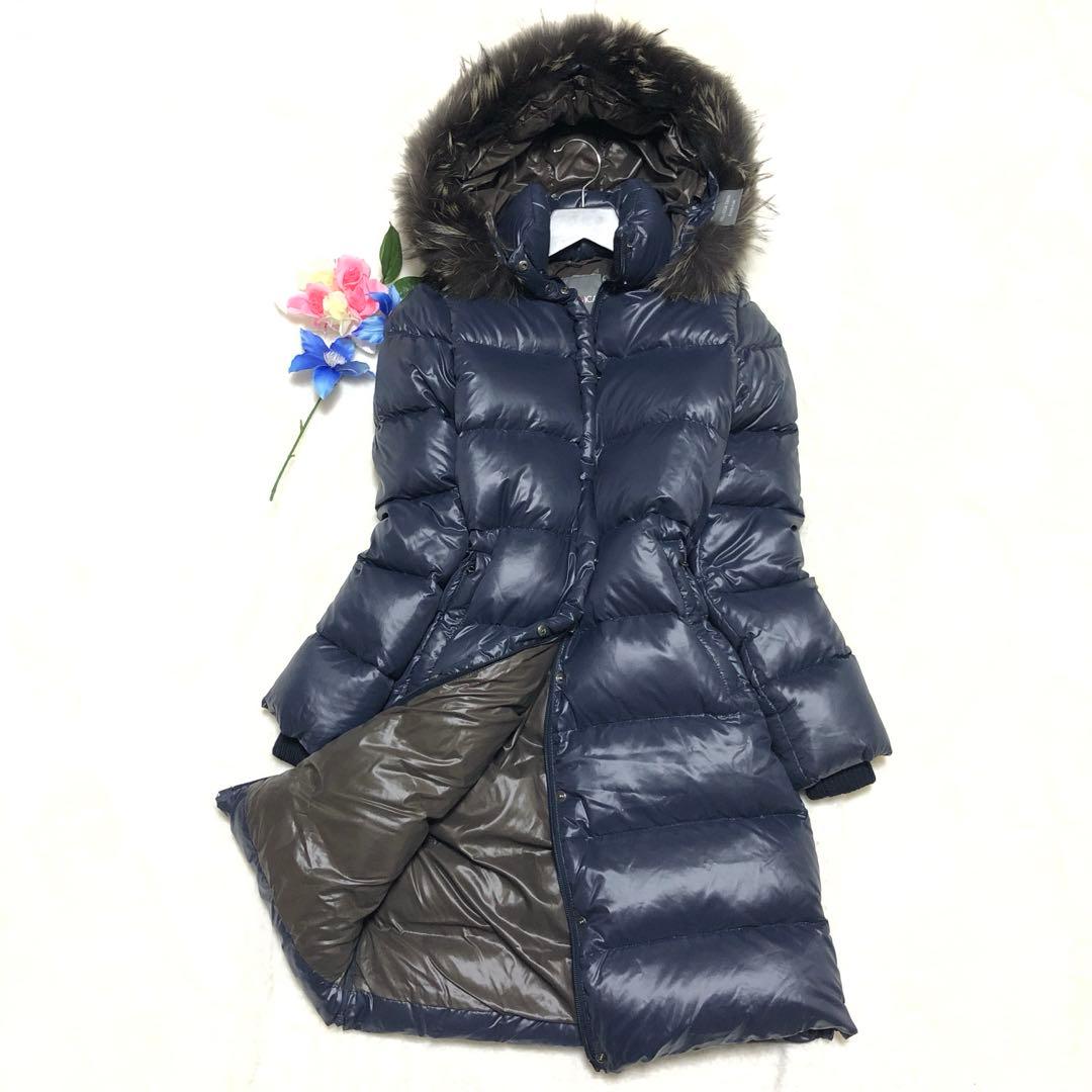 極美品 デュベティカ ダウンコート デネブ リブ Aライン ダーク