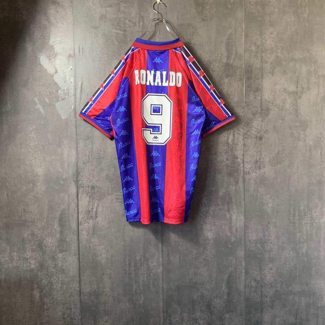 ☆ロナウド】 カッパ バルセロナ 96/97 レトロユニフォーム 9番 2XL