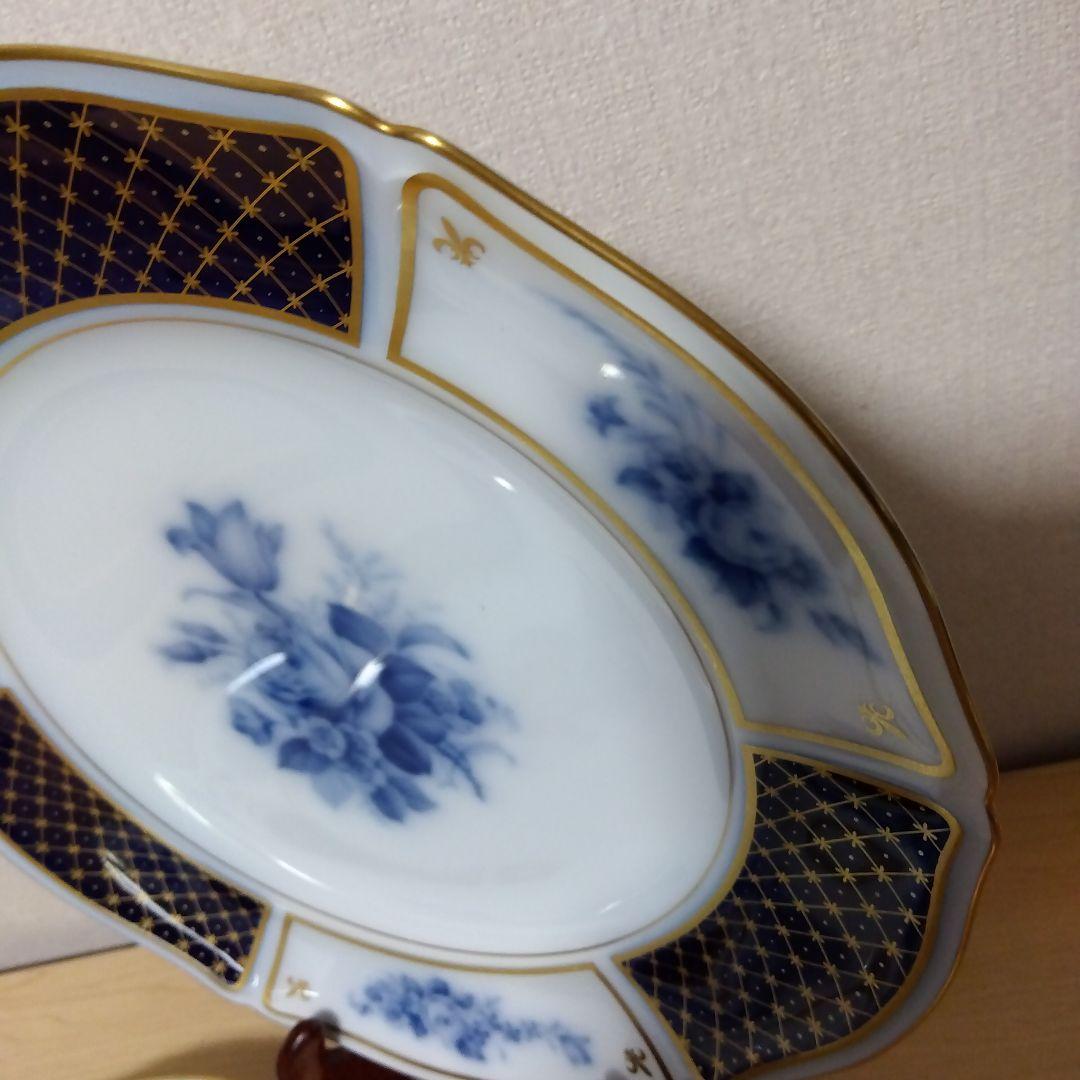 未使用　大倉陶園　ブルーインペリアル　21.4cm プレート 2枚 ペア