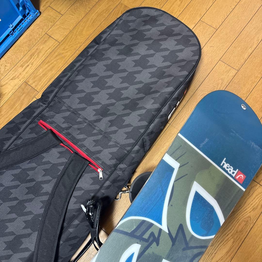 美品 head スノーボード ビンディング バック ケース付き