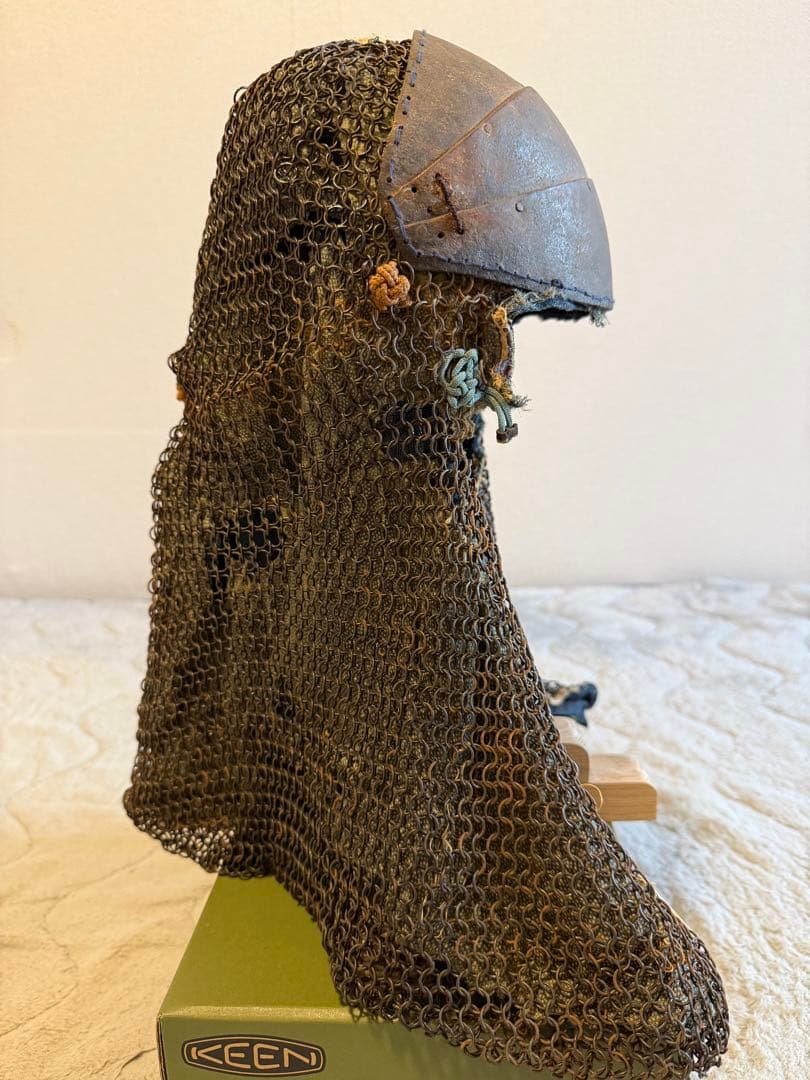 ⭕️ 江戸時代 鎖帷子 【鉢金付き鎖頭巾】 幕末 新撰組 忠臣蔵 ➀