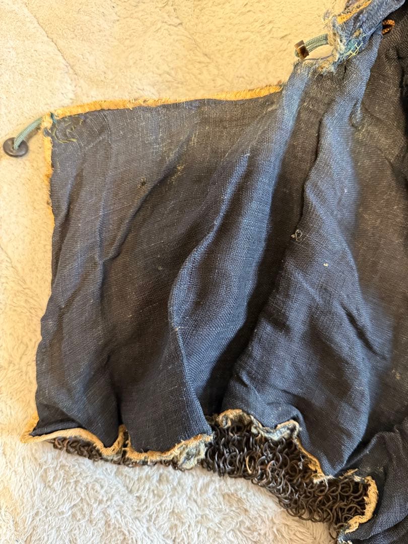 ⭕️ 江戸時代 鎖帷子 【鉢金付き鎖頭巾】 幕末 新撰組 忠臣蔵 ➀