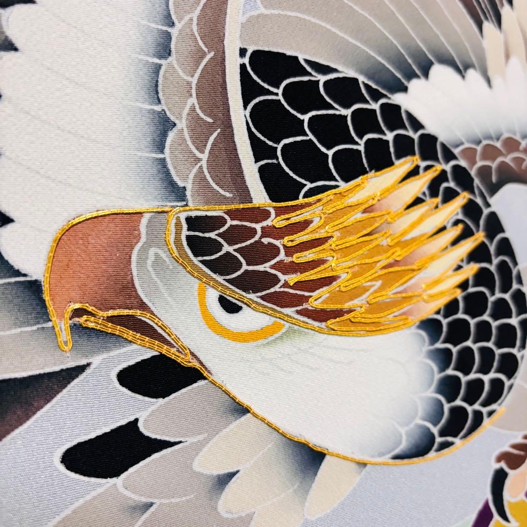 新品】日本製 手書き 金駒刺繍 ぼかし染め 正絹 襦袢付 新品たとう紙付