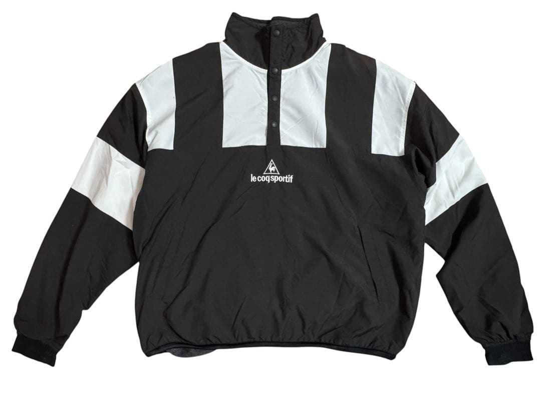 le coq sportif ハーフジップジャケット ブラック/ホワイト - メルカリ