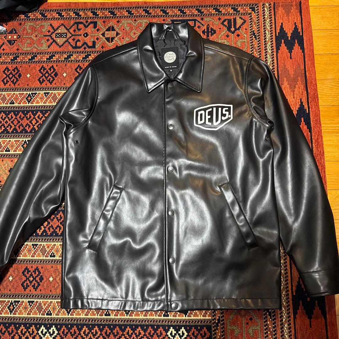 s*き様 【美品】デウスエクスマキナ フェイクレザー コーチジャケット