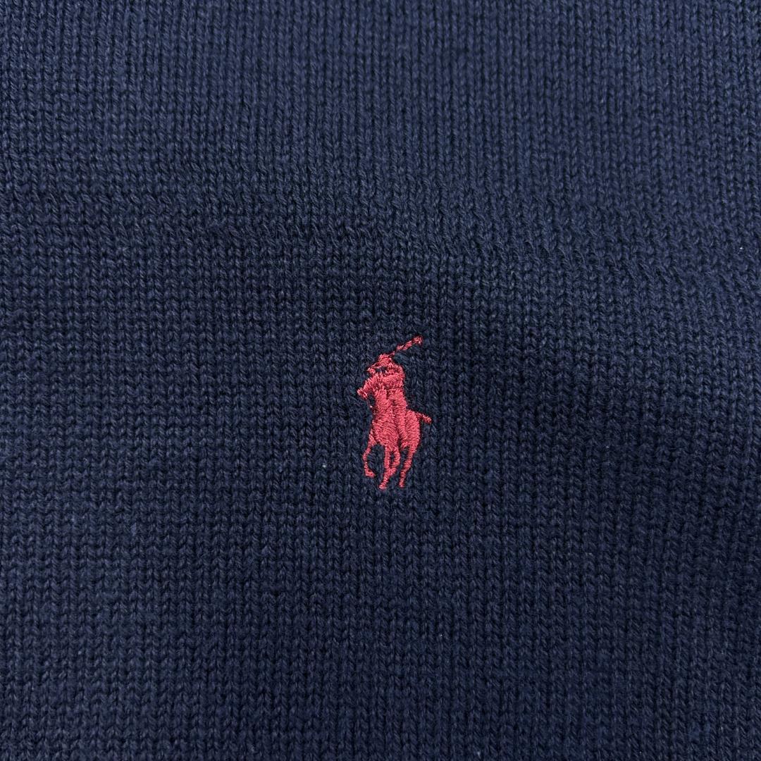 ラルフローレン 刺繍 ワンポイント ポニー 襟付き ニット 古着