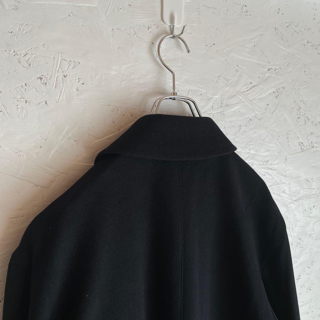 カシミヤ100%【MITSUMINE】ウールステンカラーコート ロングコート L