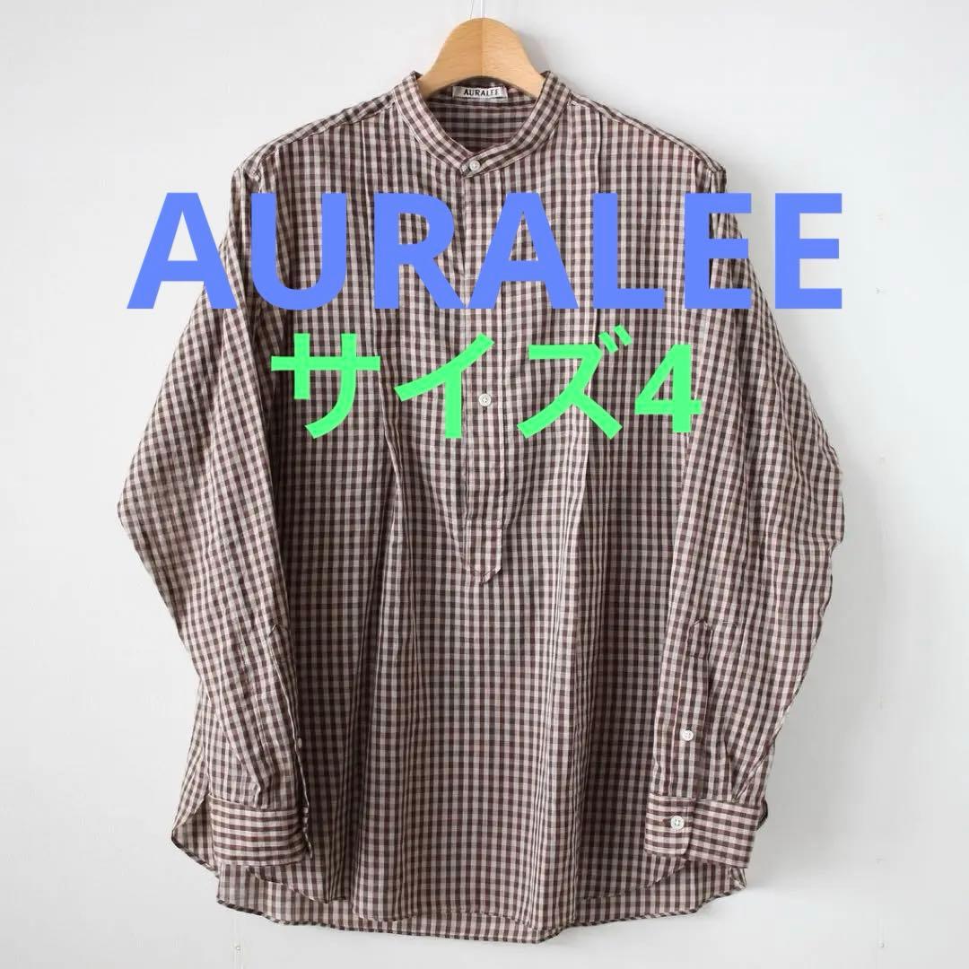 美品】オーラリー ギンガムチェック シャツ サイズ4 - メルカリ