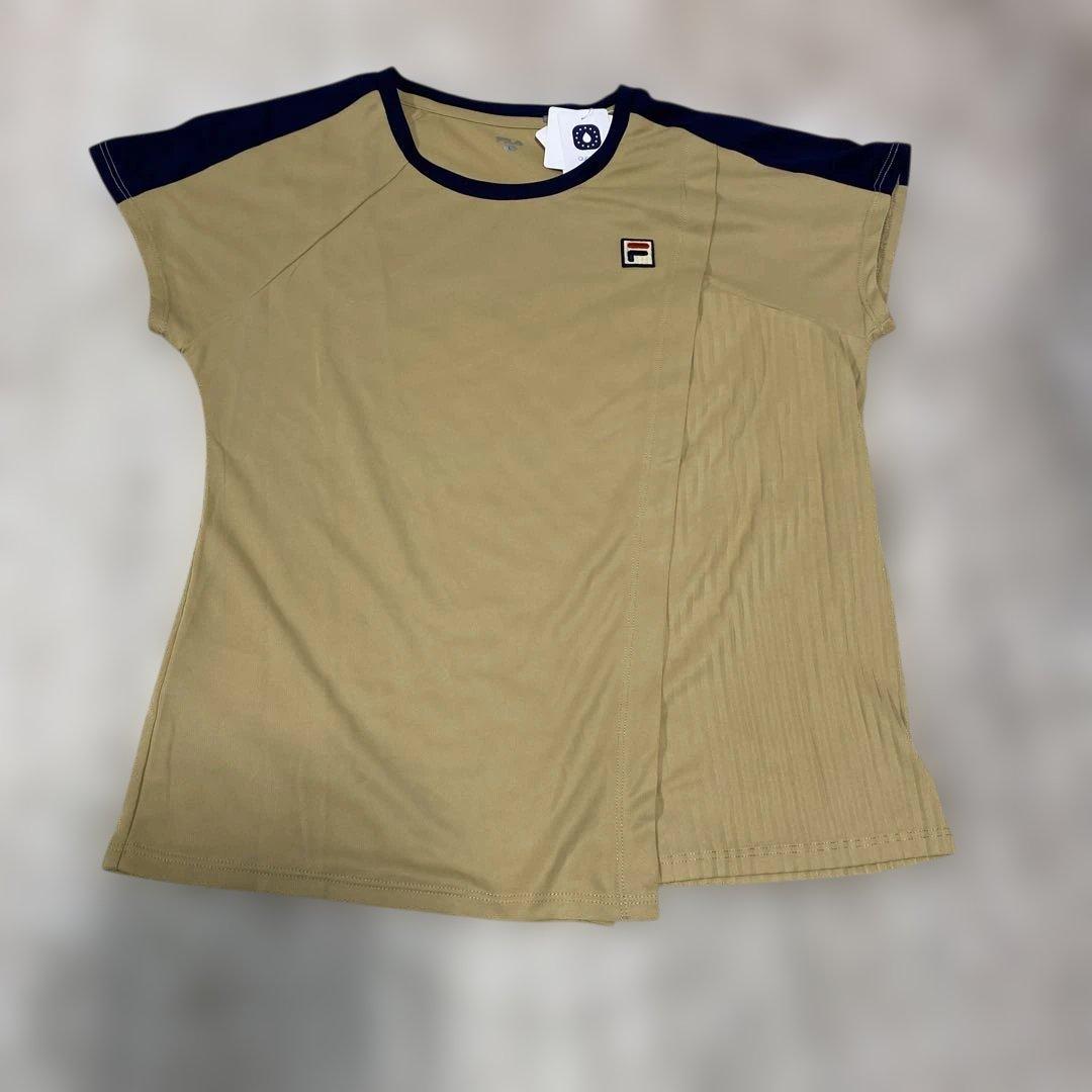 FILA プリーツスカートセットアップ ベージュ/ネイビー Lサイズ テニス