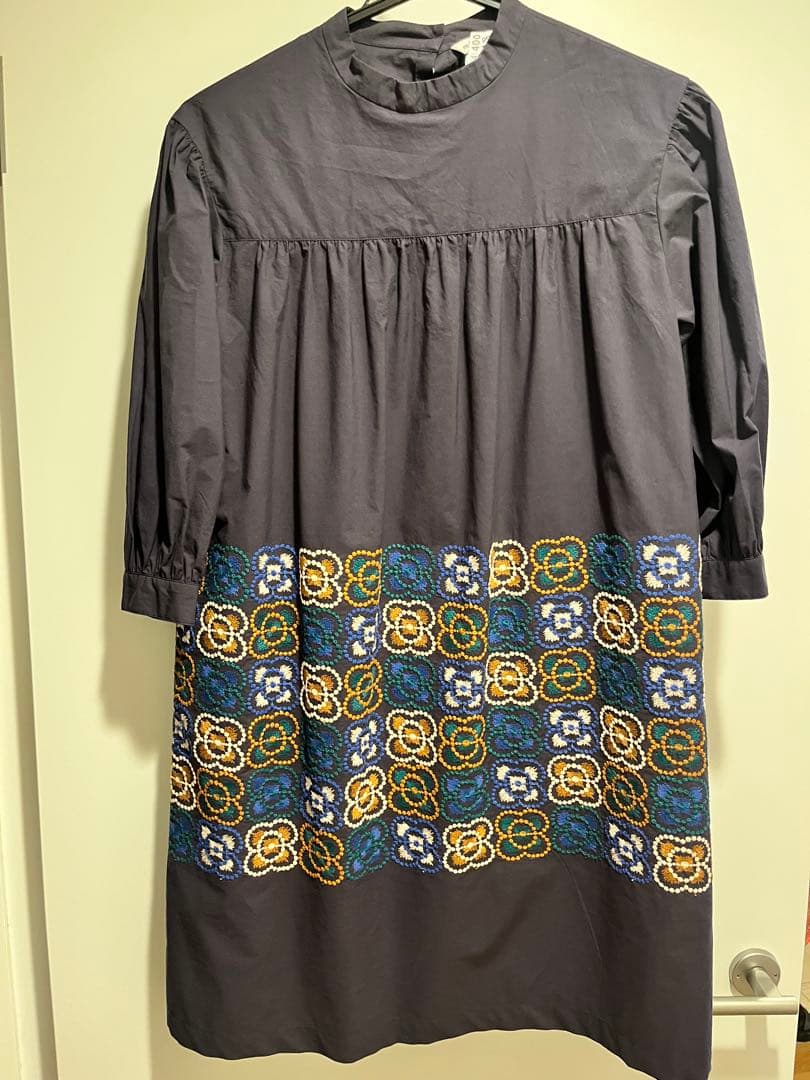 クリーニング済み　ミナペルホネン　blumen ギャザードレス　140 blumen ギャザードレス - minä perhonen