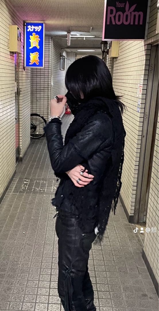 平成 ギャル ファー ジャケット ツギハギ 光沢 y2k フェアリー