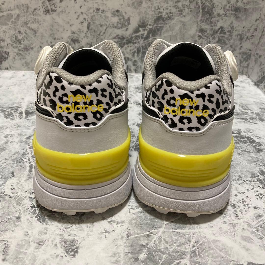 極美品】ニューバランス ゴルフ ボアダイヤル レザー ホワイト 23.5