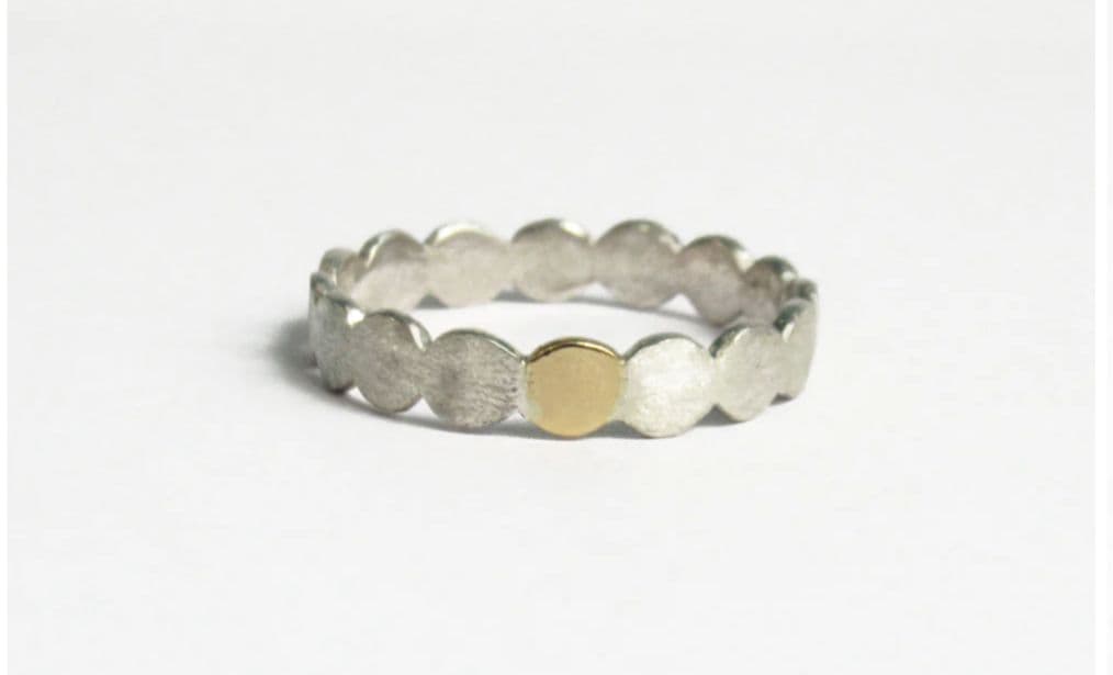 perche？　シルバー X K18 marumaru ring 3　☆最終価格