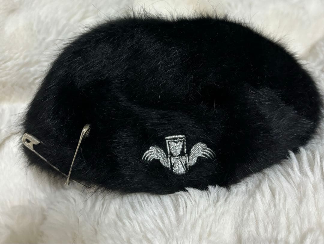 dimmoire ロゴ刺繍ファーベレー帽復刻版 DimMoire ロゴ刺繍ファーベレー帽