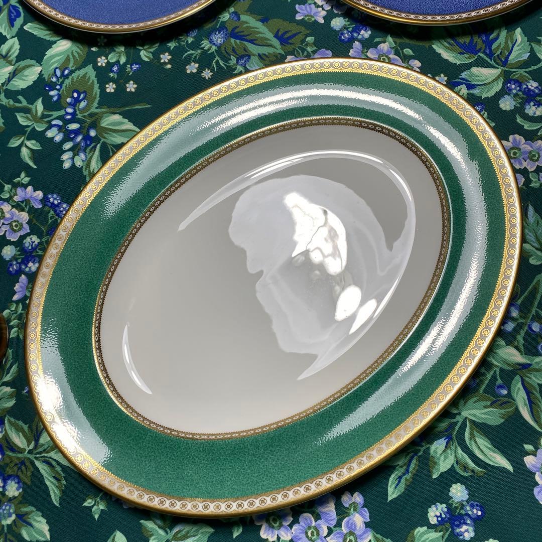 新品未使用】Wedgwoodユーランダーパウダーシャグリーン オーバル