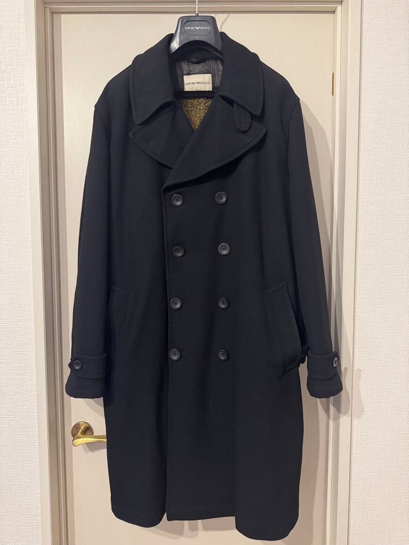EMPORIO ARMANI ボアライナー ロングコート メンズ 50 黒 EMPORIO ARMANI ボアライナー ロングコート メンズ 50 黒 楽天市場