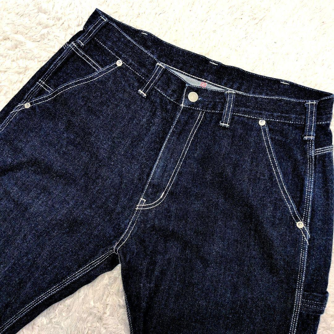 極美品 濃紺 600本限定】児島ジーンズ ベーシックペインターパンツ W34