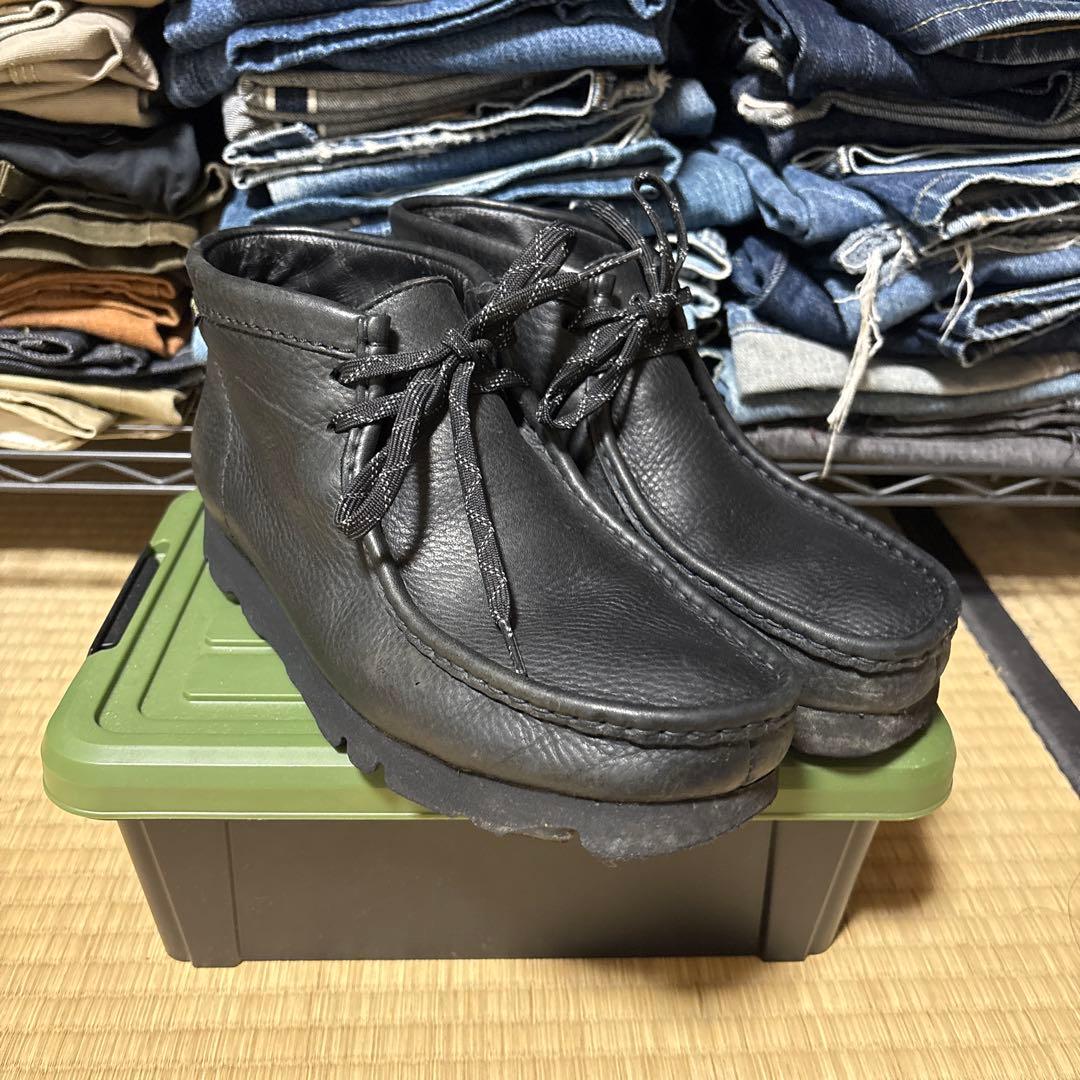クラークス　Clarks ワラビー レザー　GORE-TEX 25.5 UK7 WallabeeBT GTX / メンズ ワラビーブーツゴアテックス （ブラック