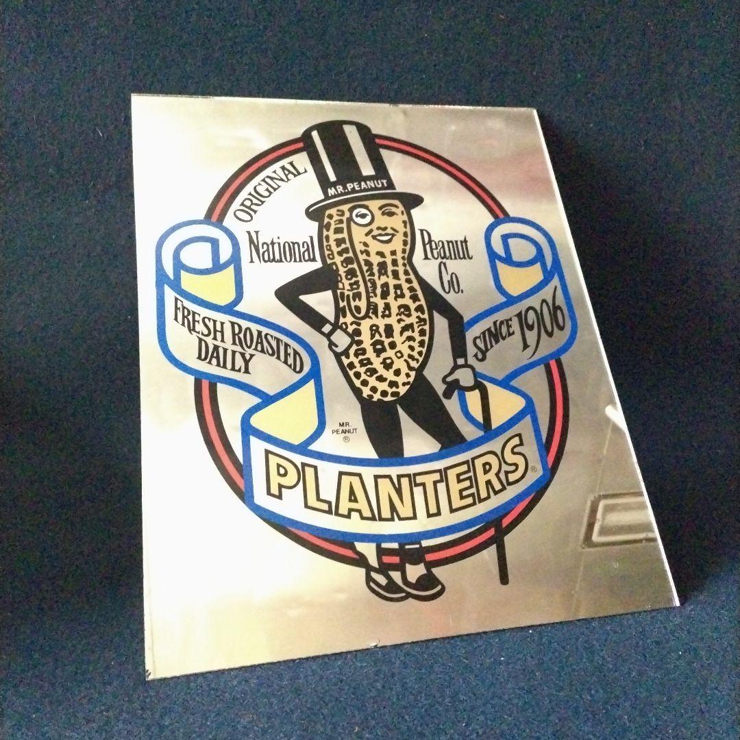ミスターピーナッツMR PEANUT ビンテージ ミラー 鏡　パブミラー Planters Mr Peanut 75th Birthday Pub Mirror ミスターピーナッツ