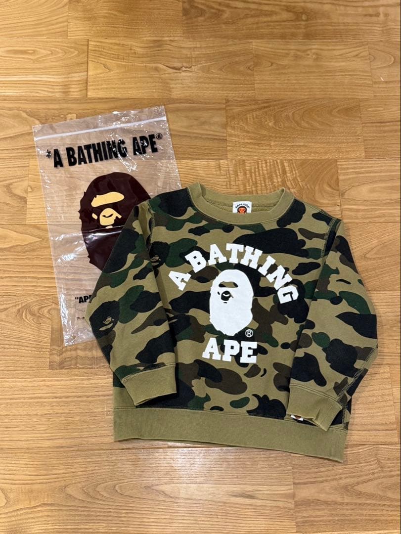 A・BATHING APE APE エイプ BAPE 迷彩トレーナー 110 - メルカリ