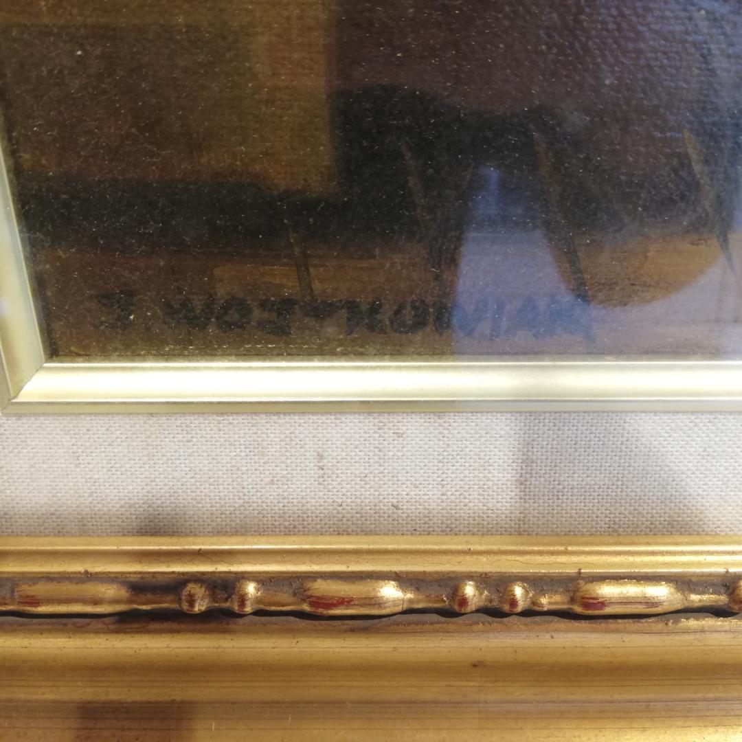 希少♠Jarosław Wojtkowiak　油彩「Kitchen (台所)」